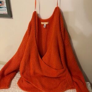 Cozy Orange and light blue sweaters (two x one) both for the price